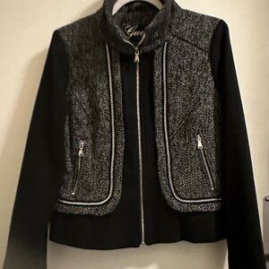 Guess Women's Black and Gray Blazer LIKE NEW